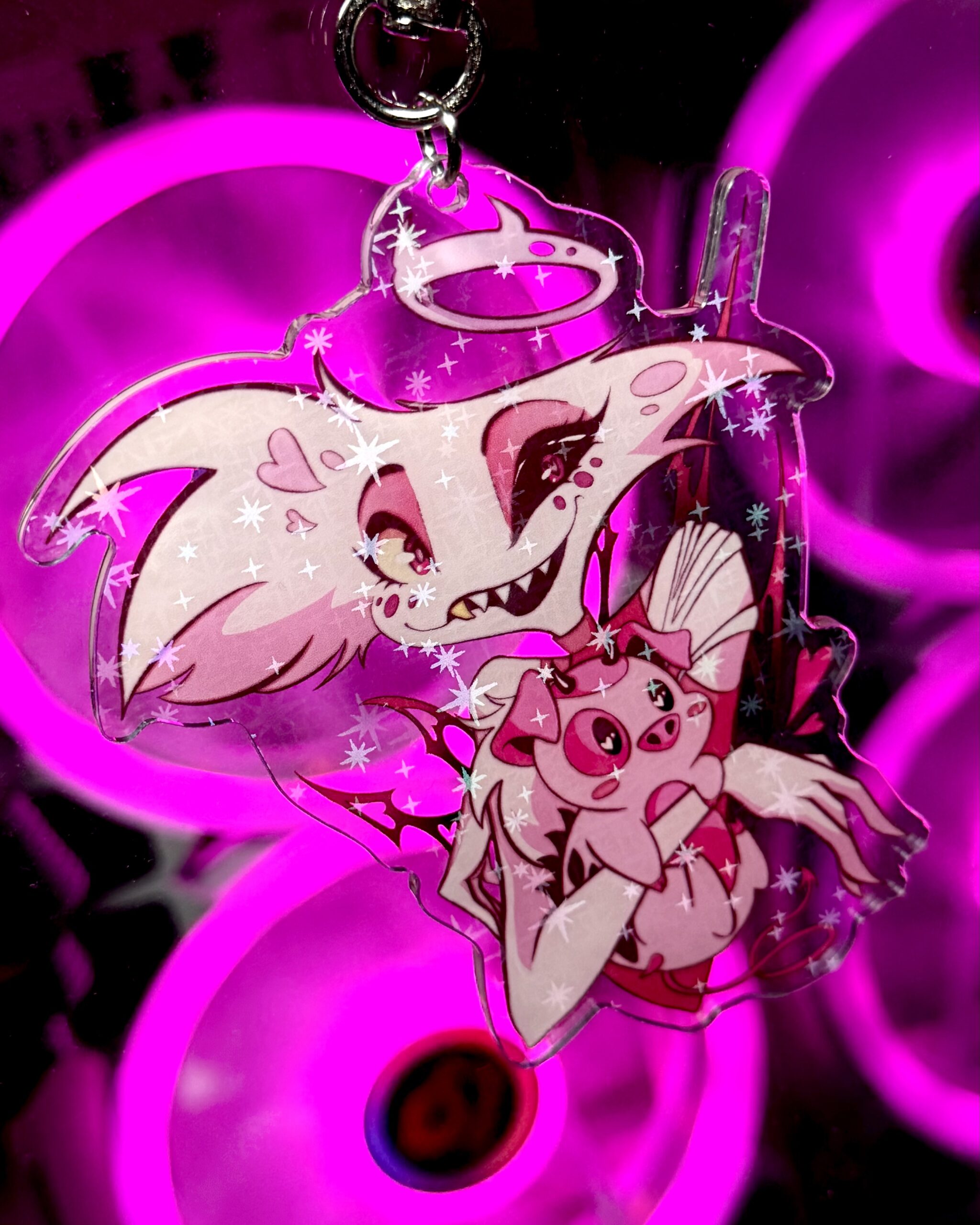 Angel Dust Hazbin Hotel Keychain